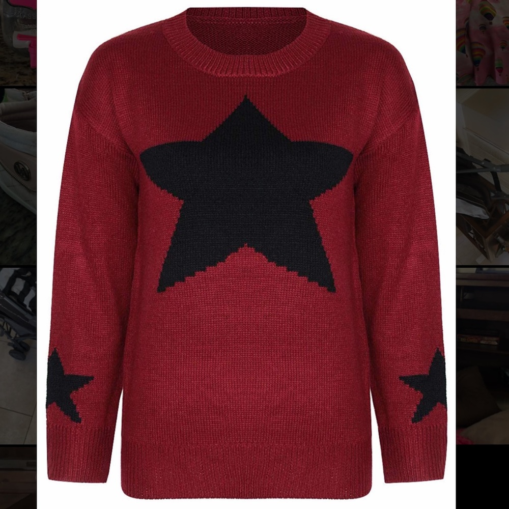 ⭐️ Women's Pullover Sweaters Star Knitted